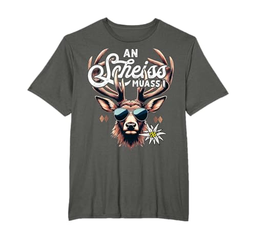 Trachten T-Shirt Herren Trachtenshirt bayrisch Lederhose T-Shirt