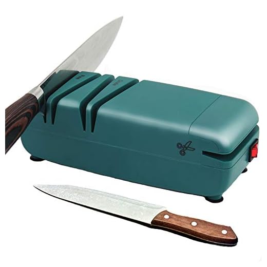 Knife Sharpeners with 2 Stones, HAIPUSEN Electric Sharpening Machine with Diamond Abrasives, 2 Stage Multifunction for Scissors Screwdriver