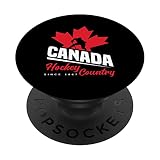 Canada Hockey Maple Leaf Eishockeyspieler Canadian PopSockets mit austauschbarem PopGrip