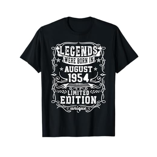 Cumpleaños Agosto 1954 Edición Limitada Regalo Legend Camiseta