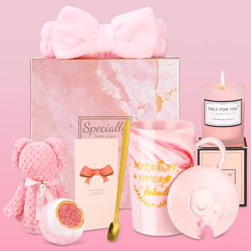Gyxova Regalo de cumpleaños de 7 piezas para mujeres, mejor amiga taza de café y juego de regalo para relajarse en el baño, regalos para mujeres, regalo de cumpleaños para mamá, novia, hermana Gyxova Regalo de cumpleaños de 7 piezas para mujeres, mejor amiga taza de café y juego de regalo para relajarse en el baño, regalos para mujeres, regalo de cumpleaños para mamá, novia, hermana