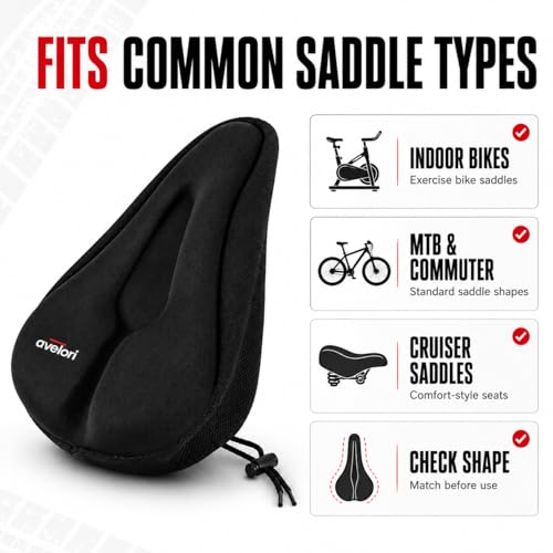 Funda de Asiento para Bicicleta Acolchada con Gel y Espuma, Compatible con Bicicletas Peloton, NordicTrack, Spin y Estacionarias, Ajuste Antideslizante con Cordón, Cubierta Impermeable Incluida miniatura 4