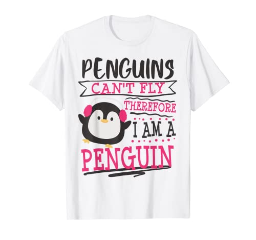 Lindo pingüino regalo no puede volar divertido pingüinos amantes de las niñas Camiseta