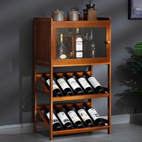 Soporte de madera para vino 28 botellas, piso miniatura 1
