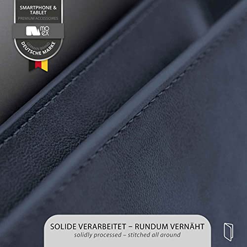 Coque Redmi Note 11 Pro moex étui pliable bleu marine en cuir végétalien - 6