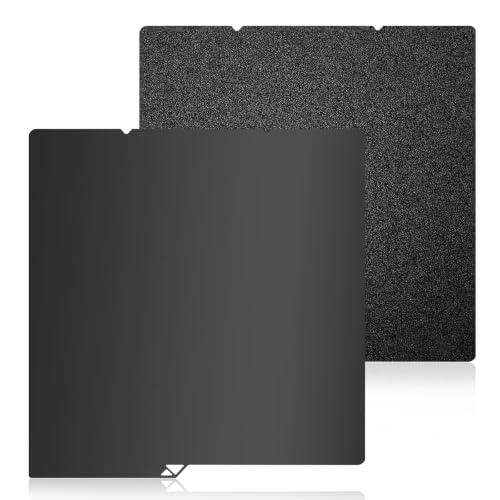 264X276mm Double-Sided PEI Build Plate for Anycubic Kobra S1/Kobra X, Black Smooth &amp; Textured Flexible Spring Steel Plate, PLA PLA+ TPU Low Temp Printing Bed