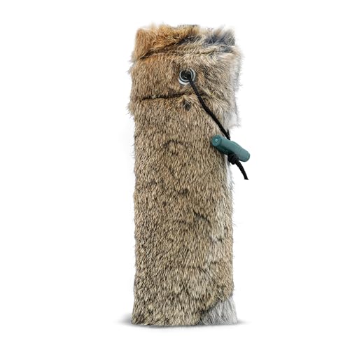 ROMNEYS Mannequin de lapin | Mannequin standard 500 g recouvert de véritable fourrure de lapin | Apportel sauvage pour la formation des chiens de chasse