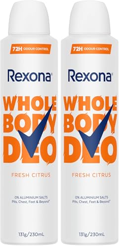 Rexona Women's Whole Body Fresh Citrus Deodorant 230 ml (Pack of 2)