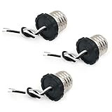 Medium Edison E26 E27 Base Pigtail socket,TWDRTDD E26 E27 Base Ceiling LED Retrofit Power Adapter...