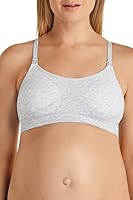 Bonds Women's Maternity Wirefree Crop, Light Heather marle, XL