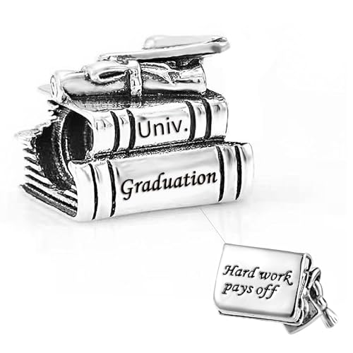 Image of Class 2026 Graduation Graduate Charm Compatible with Pandora Charms Bracelets for 2025 University Master Phd Graduation Bead Jewelry Gifts