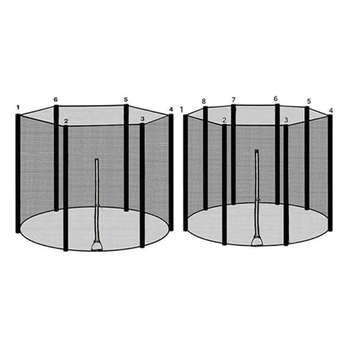 Filet de sécurité pour trampoline avec fermeture éclair pour tapis - 3