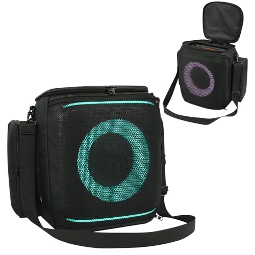 TXEsign Carrying Case Speaker Bag Compatible with JBL PartyBox Encore 2 Party Speaker, Protective Case Mesh Storage Bag with Shoulder Strap and Two Sides Accessories Pockets