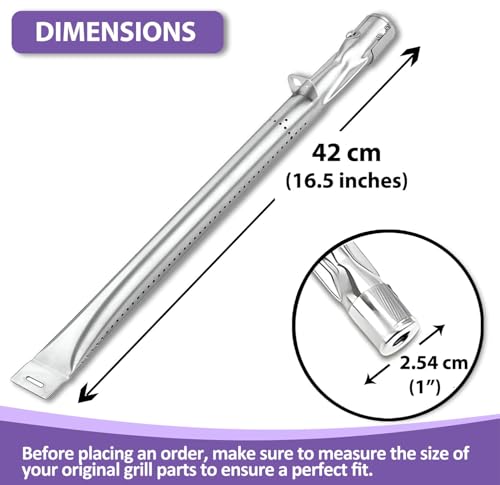 Outdoor Bazaar 5 Pack Replacement Burners for DynaGlo DGF510SBP DGF510SSP-D DGB515SDP, Backyard Grill Burners BY13-101-001-13, GBC1461W Replacement Burners for 5 Burner Grills Parts, Stainless Steel by Outdoor Bazaar - Image 2