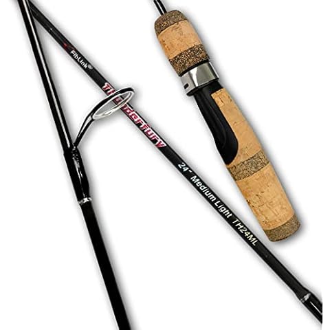 Fiblink Eisangelrute Graphit Eisrute Kaltwasser Eisangeln Ausrüstung für Zander Barsch Panfish Crappie Hecht Forelle 61 cm Cover