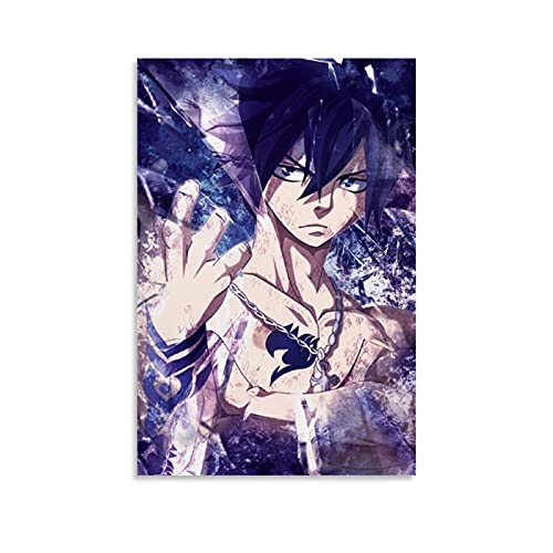 Toile Tableau sans Cadre Fairy Tail Gris Fullbuster Anime Picture Print Modern Family Bedroom Decor Posters 50x70cm