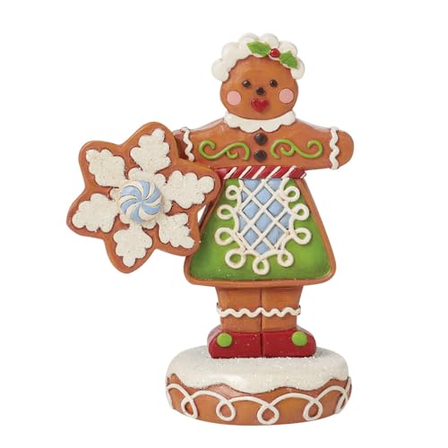 Enesco 6015437 Jim Shore Heartwood Creek Gingerbread Christmas Girl Figurine- Stone Resin Hand Painted Crafted Collectible Figurines Christmas Home Decor Statue cover