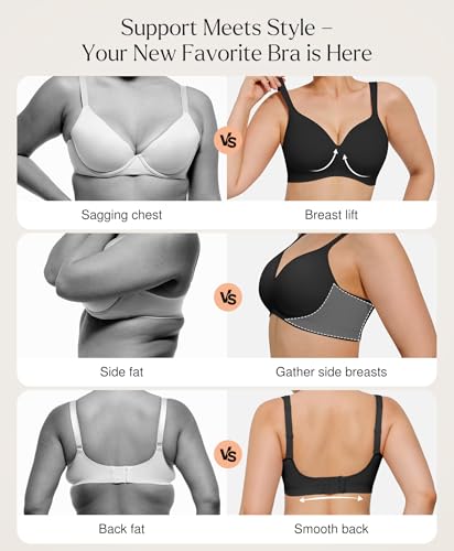 Popilush Wireless Bras for Women No Underwire Full Coverage - image 5