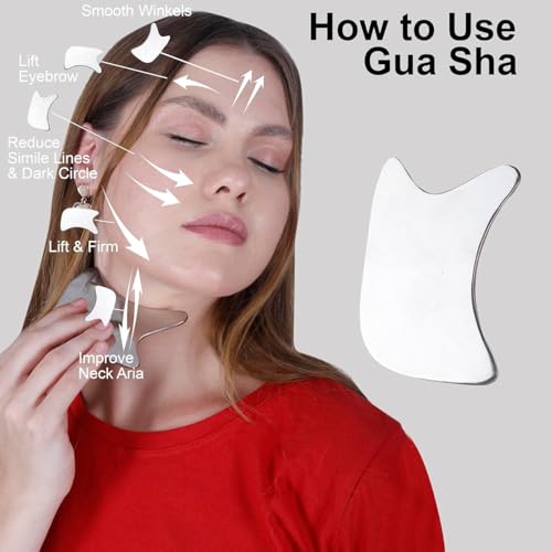 Image of Stainless Steel Gua Sha Scraping Massage Tool /Muscle Scraper /Soft Tissue Mobilization 1 Pcs (R Shape or oil)