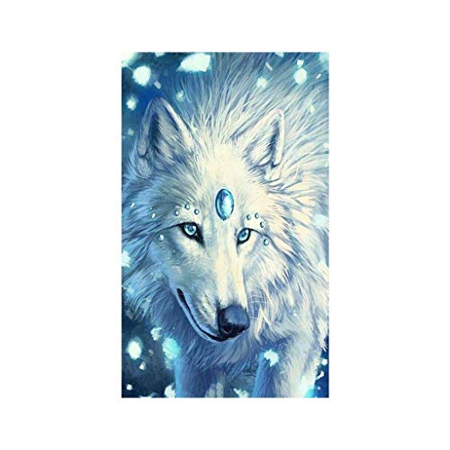 MOTOCO Kit de broderie diamant 5D à faire soi-même - Motif : loup