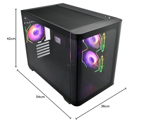 Caja FSP GEH Mini S380-BA Micro-ATX para PC gaming compacto color negro 6