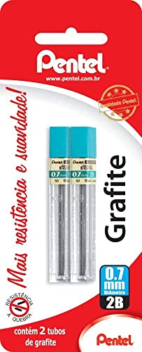 Pentel Grafites Minas 2B 0.7mm 2 Tubos SM/50-2B
