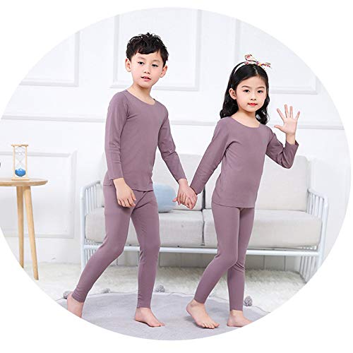 Soft Cotton 𝐏a𝐣amas for Toddler Boys Girls Kids Long Sleeve 𝐒lee𝐩wear with Leggings Long Johns Thermal Underwear Set3