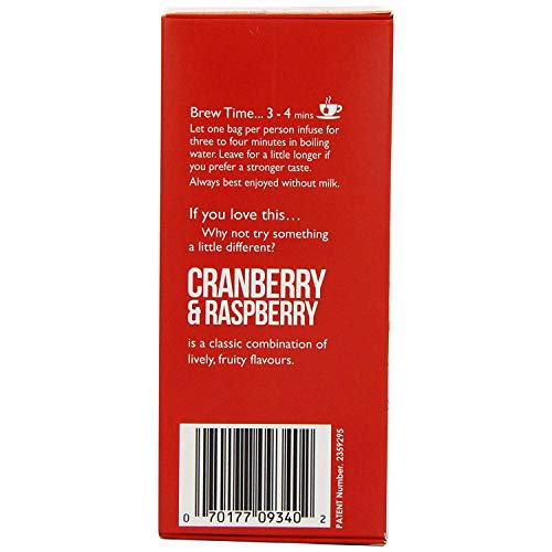 Image of Twinings Strawberry & Raspberry Tea - 20 Tea Bags - Green, 0.04 Kg, Green Tea