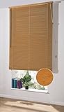 HOLZ-JALOUSIE: Abdunkelnde Holz Jalousien für innen. Stufenloses Öffnen und Schließen der Jalousie durch die vormontierte Zugschnur, Lamellen werden mit dem Wendestab reguliert
