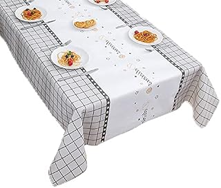 English Letter Style 137*180cm Tablecloths PVC,Easter Sunday,Letter and check pattern Style Tablecloth Waterproof Table Cover,Rectangle Table Cloths Party for Easter Day,EidAl-Fitr Dinner Holiday