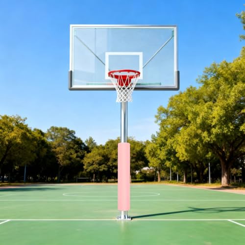Rembourrage de poteau de basket-ball évite les blessures sur terrain de jeu