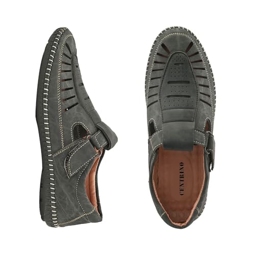 Image of Centrino Men's Fisherman Sandals | Sporty & Casual Summer Footwear | Adjustable Fit with soft cushion Padding | Closed-Toe Comfort & Durability (9284)
