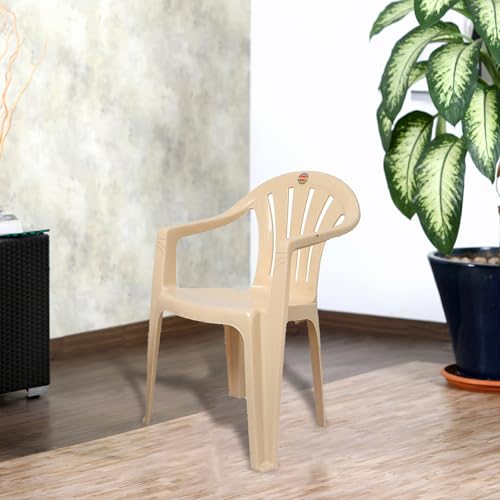 Image of Cello Capri Chair Set (Plastic, Beige, Pack of 2)
