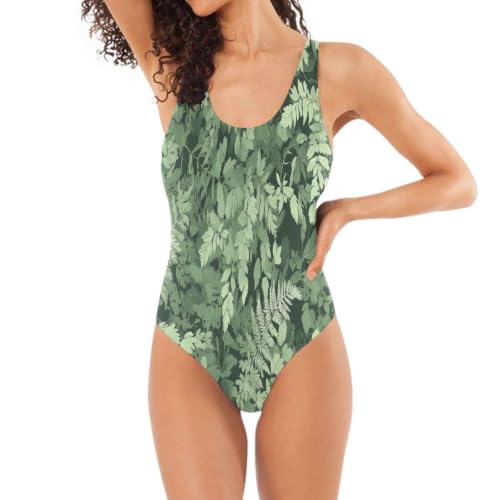 Maillot de bain camouflage vert sauge confortable qui sublime la silhouette