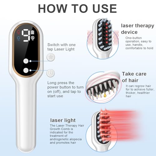 Laser Hair Growth Comb - Handheld Laser Hair Growth Comb - Thumbnail 3