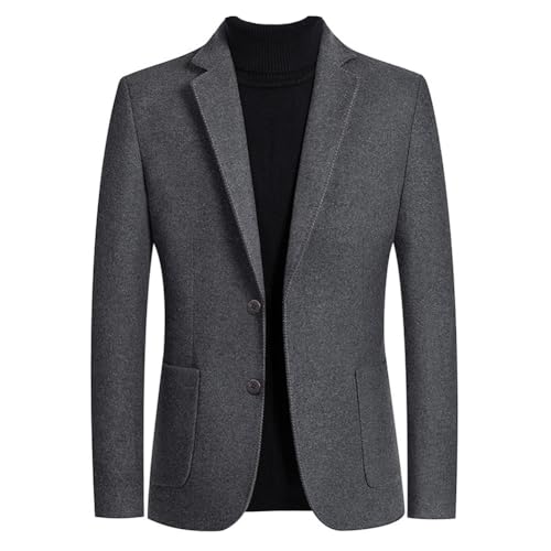 Men's Blazer Sport Coat Wool Blend 2 Button Business Jackets