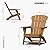 YARDCOM Adirondack Chair, 110°Ergonomics Plastic Extra Tall Adirondack Chairs, HDPE All-Weather Plastic Patio Outdoor Chair, High Foamed Polyethylene Fire Pit Chair(Teak)