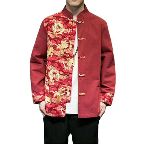Veste en lin style chinois homme fini la chaleur en costume Tang léger