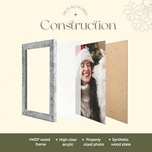 Twing 8×10 rustic picture frames set of 6 distressed white composite wood farmhouse photo collage frame for wall decor gallery wall frame set mounting or table display ideal valentine gifts for  urban country home decor