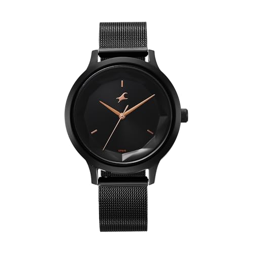 Fastrack Fleek Quartz Analog Black Dial Stainless Steel Strap Watch for Girls-6210NM04 (B0CYT7ZZFJ) Amazon Price History, Amazon Price Tracker