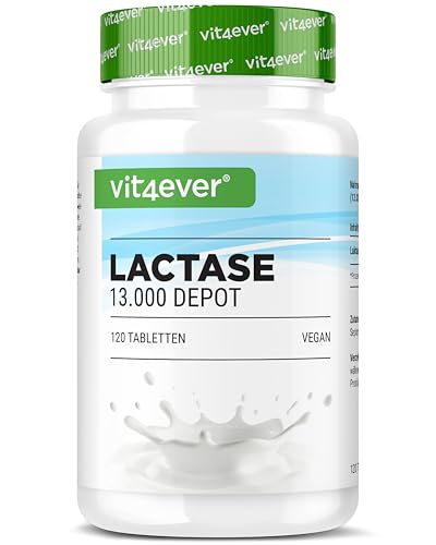 Lattasi 13.000 Depot - 120 compresse con effetto depot (Sepismart® Slow Release) - Altamente dosato con 13.000 unità FCC - Per intolleranza al lattosio + intolleranza al latte