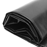 Revestimiento de Estanque de HDPE, Membrana prefabricada para estanques de Aspecto Natural, cascadas y Jardines, 1 x 6 m, 2 x 5 m, 3 x 4 m, 4 x 7 m, 6 x 9 m, 7 x 8 m, 10 x 12 m, Color Negro.(2x5m)