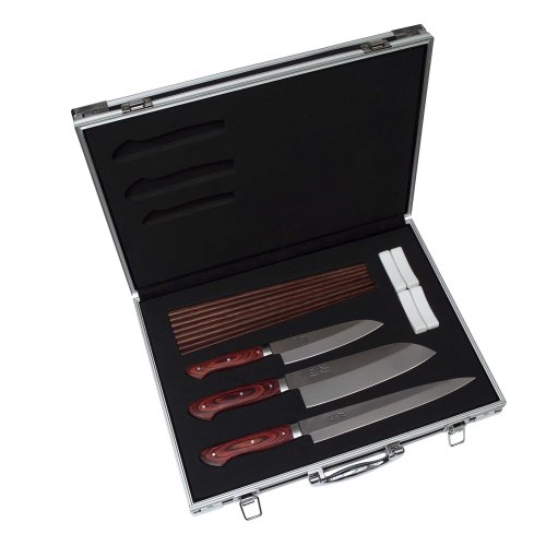 Zweibrüder Sushi Messer-Koffer 16-teilig - 3 Messer + Zubehör