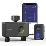 WiFi Sprinkler Timer 2 Zone, Diivoo Smart Water Hose Timer Compatible with Alexa and Google, Remote