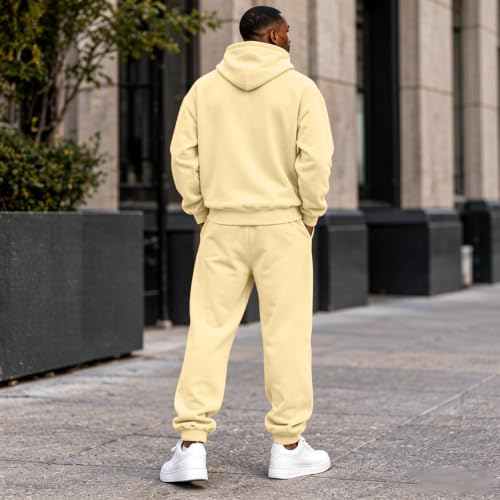 Men Track Suits 2 Piece Set Oversized Hoodie Jogging Pants Track Suit - image 5
