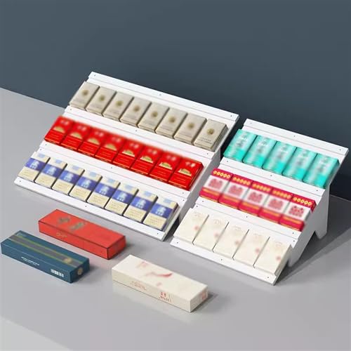 Expositor de tabaco blanco de 3 niveles para tiendas y quioscos 3