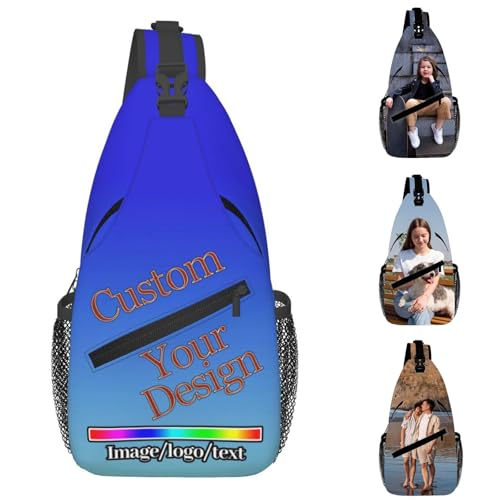 Personalized Daypack Men Women Chest Bag Custom Sling Bag Crossbody Bag Customized Sport Backpack Add Logo Photo Name Outdoor
