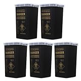 PACKOVE 5 Stück-pack Kanülenbox Klein Mit Klappdeckel Robuster Nadelabfallbehälter Aus Kunststoff Rot Hoher Sicherheitsstandard Für Tattoo Studios Klinik Büro Und Zuhause