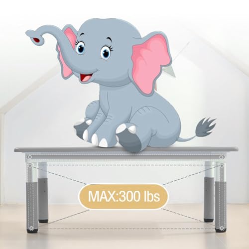 Image of Adjustable Kids Table & 6 Chairs Set - 47.2 inch Multi-Activity Desk with Non-Slip Legs, Graffiti-Resistant Desktop, Perfect for Study, Arts & Crafts, Study Area, Daycare, or Home - Grey