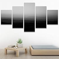 SIGNWIN 5 Panel Canvas Wall Art Foggy Scenery for Home Decorations Ready to Hang - 60